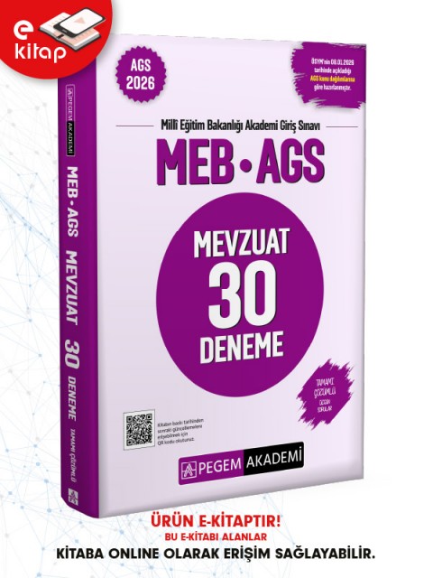 2026 MEB-AGS Mevzuat Tamamı Çözümlü 30 Deneme E-Kitap