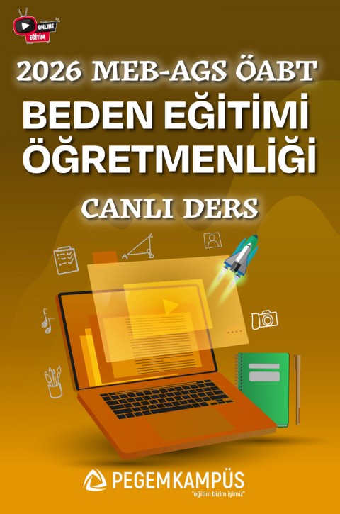 2026 MEB-AGS ÖABT Beden Eğitimi Öğretmenliği Canlı Ders + Ders İzleme Defteri + Soru Bankası