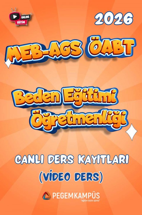2026 MEB-AGS ÖABT Beden Eğitimi Öğretmenliği Canlı Ders Kayıtları (Video Ders)