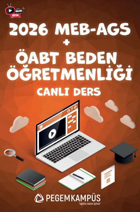 2026 MEB-AGS + ÖABT Beden Eğitimi Öğretmenliği Canlı Dersler + Ders İzleme Defteri + Soru Bankası