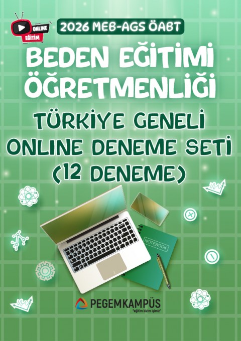 2026 MEB-AGS ÖABT Beden Eğitimi Öğretmenliği Türkiye Geneli Online Deneme Seti (12 Deneme)