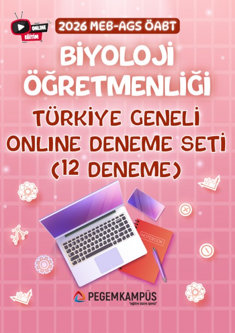 2026 MEB-AGS ÖABT Biyoloji Öğretmenliği Türkiye Geneli Online Deneme Seti (12 Deneme)