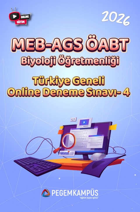 2026 MEB-AGS ÖABT Biyoloji Öğretmenliği Türkiye Geneli Online Deneme Sınavı-4