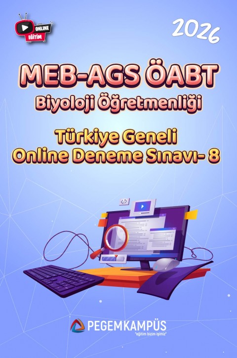 2026 MEB-AGS ÖABT Biyoloji Öğretmenliği Türkiye Geneli Online Deneme Sınavı-8