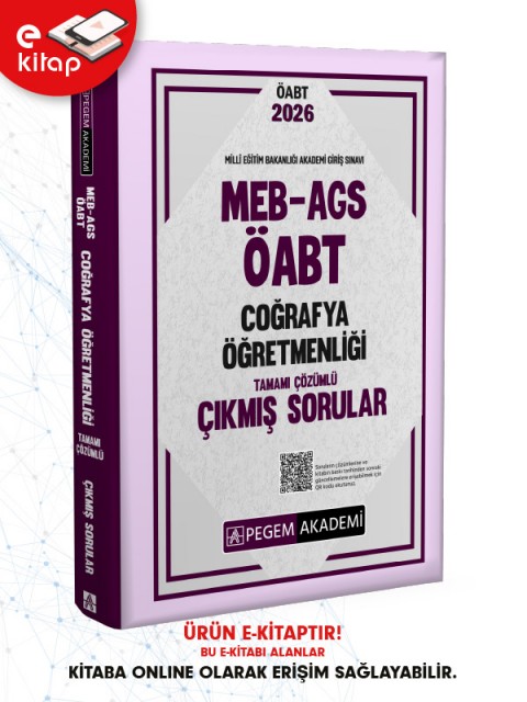 2026 MEB-AGS ÖABT Coğrafya Öğretmenliği Tamamı Çözümlü Çıkmış Sorular (e-kitap)