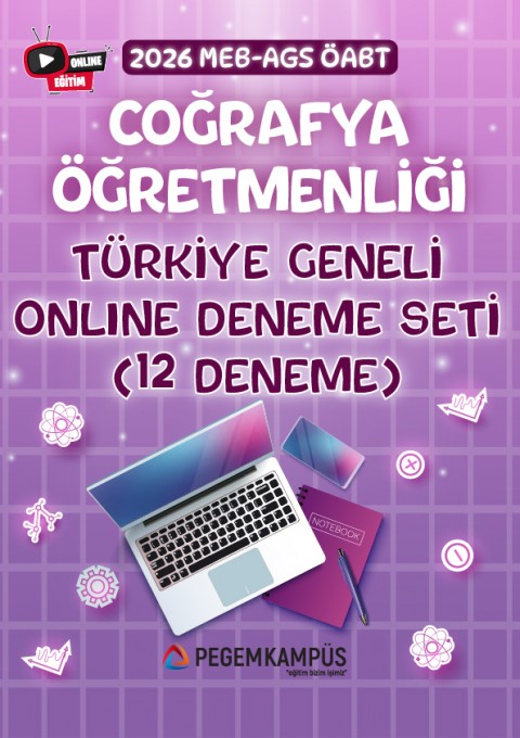 2026 MEB-AGS ÖABT Coğrafya Öğretmenliği Türkiye Geneli Online Deneme Seti (12 Deneme)