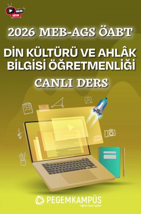 2026 MEB-AGS ÖABT Din Kültürü ve Ahlak Bilgisi Öğretmenliği Canlı Ders + Ders İzleme Defteri + Soru Bankası