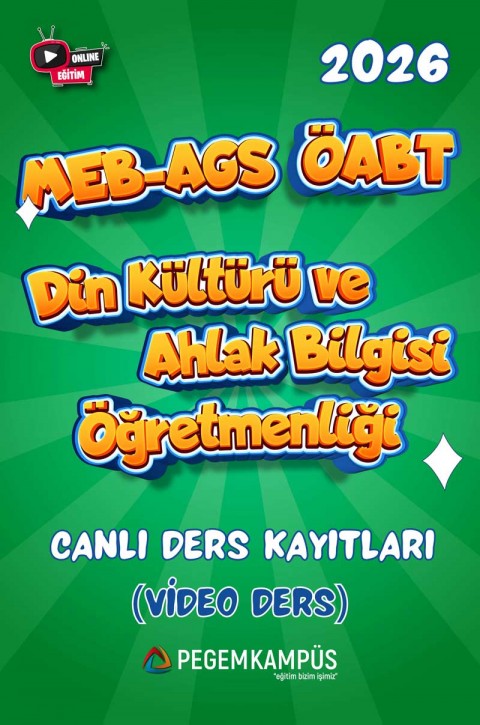 2026 MEB-AGS ÖABT Din Kültürü ve Ahlak Bilgisi Öğretmenliği Canlı Ders Kayıtları (Video Ders)