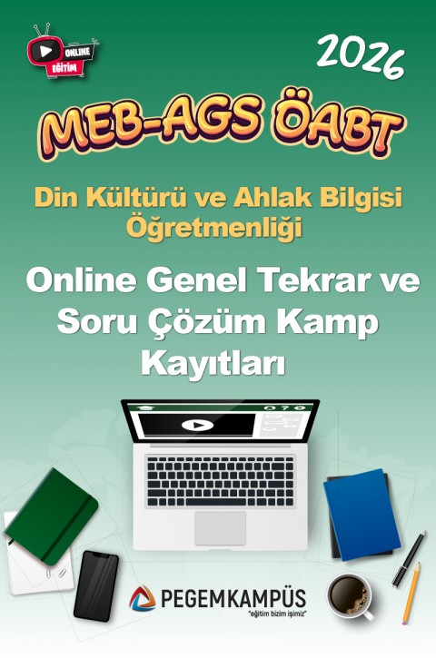 2026 MEB-AGS ÖABT Din Kültürü ve Ahlak Bilgisi Öğretmenliği Online Genel Tekrar ve Soru Çözüm Kamp Kayıtları