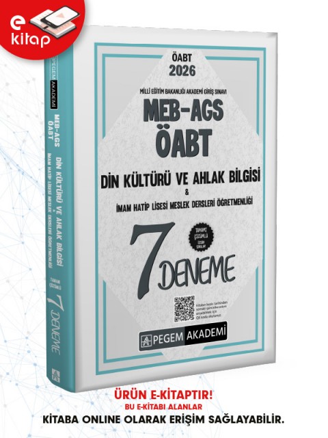 2026 MEB-AGS-ÖABT Din Kültürü ve Ahlak Bilgisi Öğretmenliği Tamamı Çözümlü 7 E-Deneme