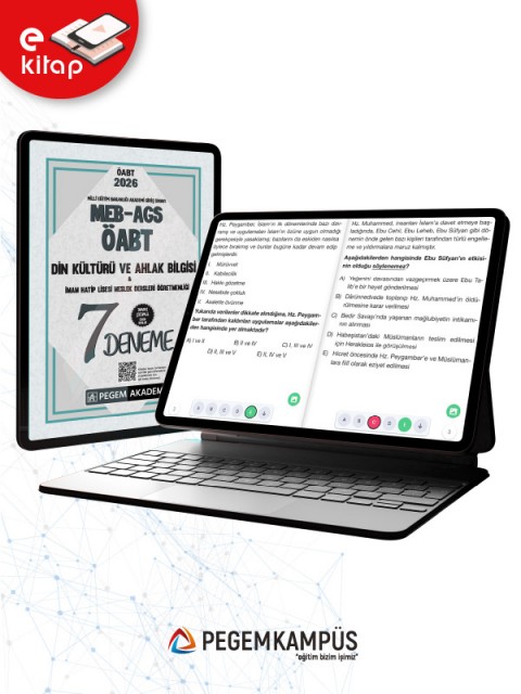 2026 MEB-AGS-ÖABT Din Kültürü ve Ahlak Bilgisi Öğretmenliği Tamamı Çözümlü 7 E-Deneme