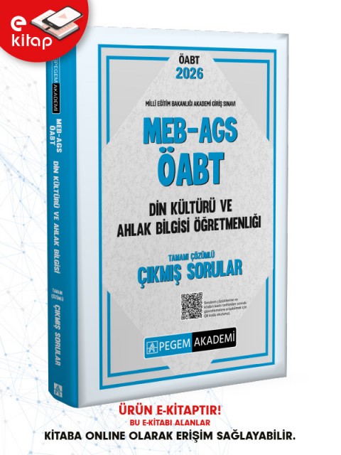 2026 MEB-AGS ÖABT Din Kültürü ve Ahlak Bilgisi Öğretmenliği Tamamı Çözümlü Çıkmış Sorular (e-kitap)