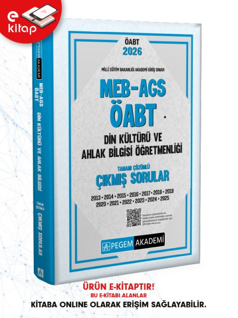 2026 MEB-AGS ÖABT Din Kültürü ve Ahlak Bilgisi Öğretmenliği Tamamı Çözümlü Çıkmış Sorular (e-kitap)