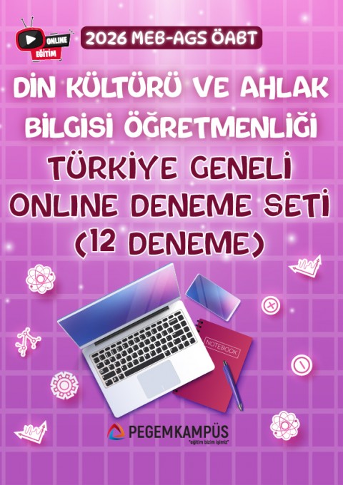 2026 MEB-AGS ÖABT Din Kültürü ve Ahlak Bilgisi Öğretmenliği Türkiye Geneli Online Deneme Seti (12 Deneme)