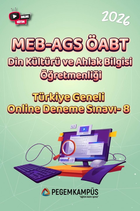 2026 MEB-AGS ÖABT Din Kültürü ve Ahlak Bilgisi Öğretmenliği Türkiye Geneli Online Deneme Sınavı-8