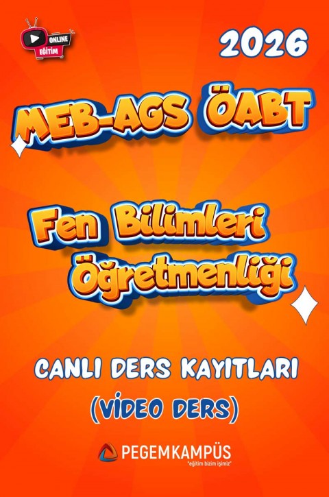 2026 MEB-AGS ÖABT Fen Bilimleri Öğretmenliği Canlı Ders Kayıtları (Video Ders)