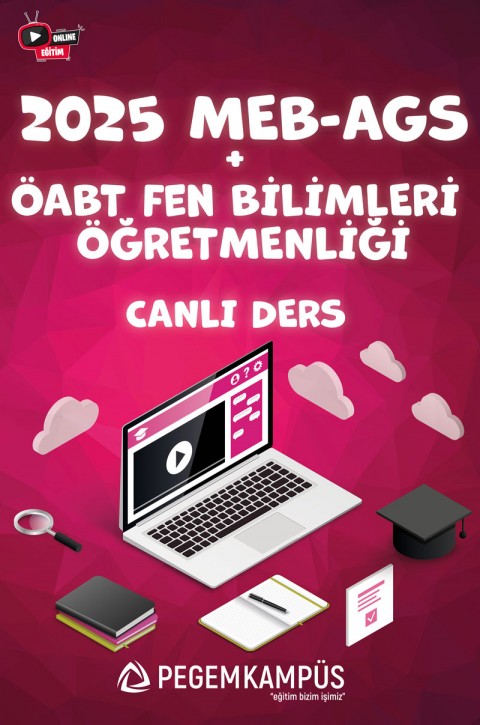 2026 MEB-AGS + ÖABT Fen Bilimleri Öğretmenliği Canlı Dersler + Ders İzleme Defteri + Soru Bankası