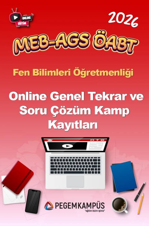 2026 MEB-AGS ÖABT Fen Bilimleri Öğretmenliği Online Genel Tekrar ve Soru Çözüm Kamp Kayıtları