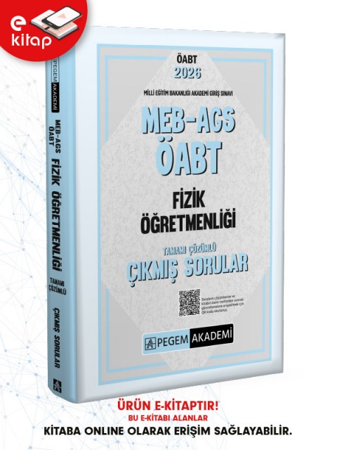 2026 MEB-AGS ÖABT Fizik Öğretmenliği Tamamı Çözümlü Çıkmış Sorular (e-kitap)