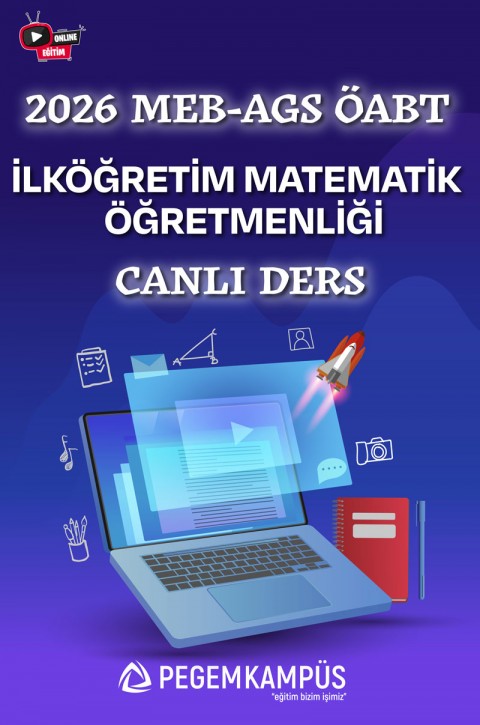 2026 MEB-AGS ÖABT İlköğretim Matematik Öğretmenliği Canlı Ders + Ders İzleme Defteri + Soru Bankası