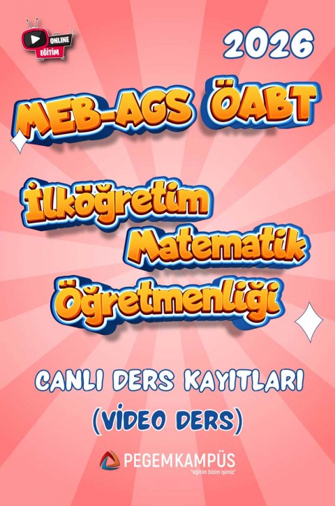 2026 MEB-AGS ÖABT İlköğretim Matematik Öğretmenliği Canlı Ders Kayıtları (Video Ders)