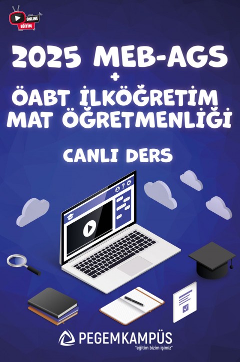 2026 MEB-AGS + ÖABT İlköğretim Matematik Öğretmenliği Canlı Dersler + Ders İzleme Defteri + Soru Bankası