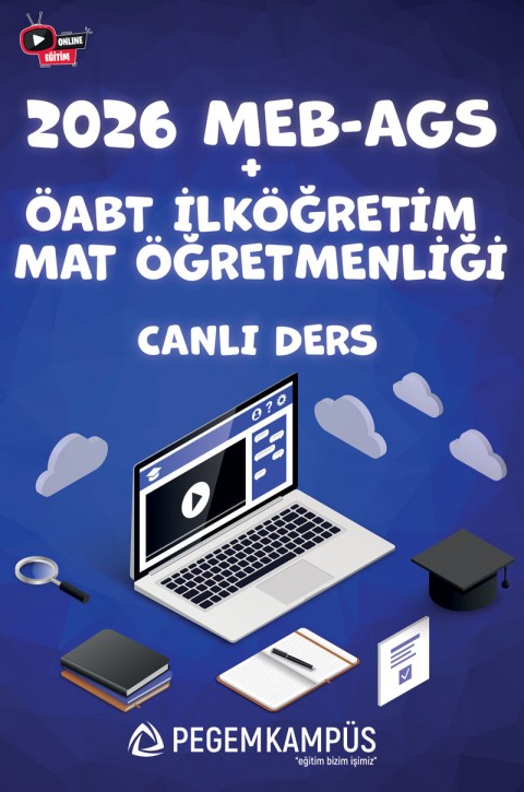 2026 MEB-AGS + ÖABT İlköğretim Matematik Öğretmenliği Canlı Dersler + Ders İzleme Defteri + Soru Bankası