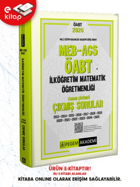 2026 MEB-AGS ÖABT İlköğretim Matematik Öğretmenliği Tamamı Çözümlü Çıkmış Sorular (e-kitap)