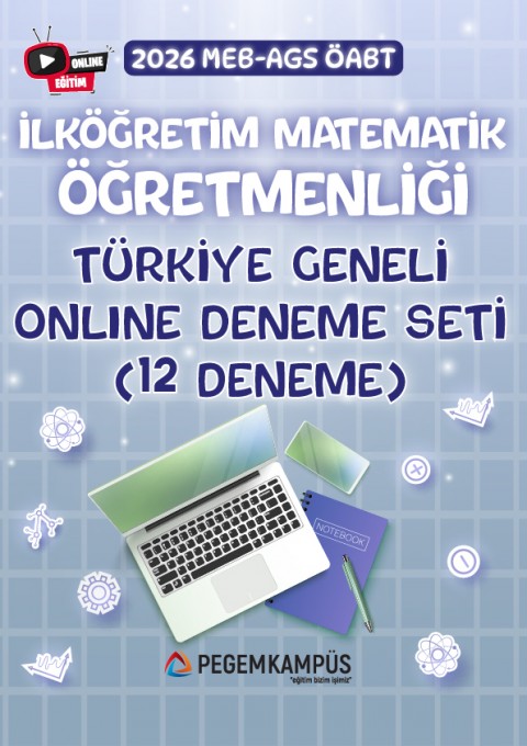 2026 MEB-AGS ÖABT İlköğretim Matematik Öğretmenliği Türkiye Geneli Online Deneme Seti (12 Deneme)