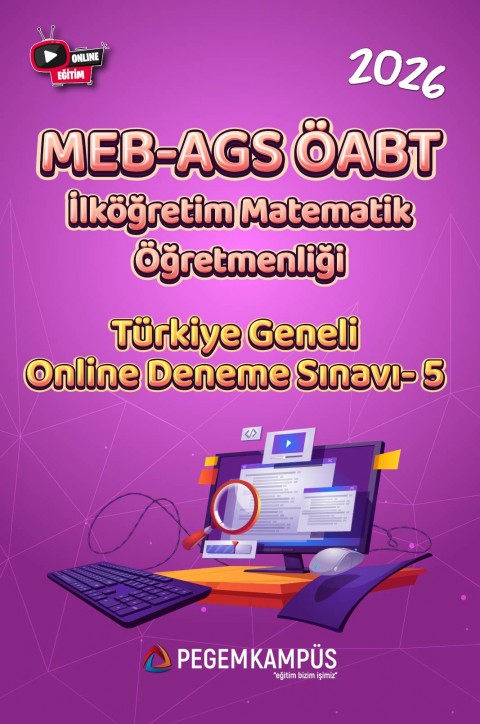 2026 MEB-AGS ÖABT İlköğretim Matematik Öğretmenliği Türkiye Geneli Online Deneme Sınavı-5