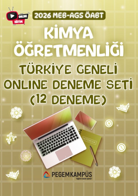 2026 MEB-AGS ÖABT Kimya Öğretmenliği Türkiye Geneli Online Deneme Seti (12 Deneme)