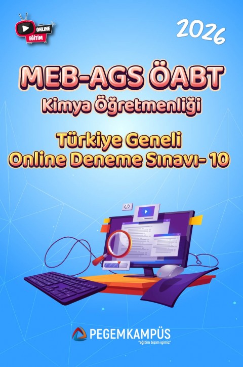 2026 MEB-AGS ÖABT Kimya Öğretmenliği Türkiye Geneli Online Deneme Sınavı-10