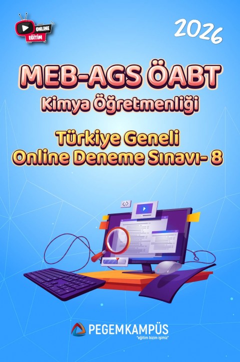 2026 MEB-AGS ÖABT Kimya Öğretmenliği Türkiye Geneli Online Deneme Sınavı-8