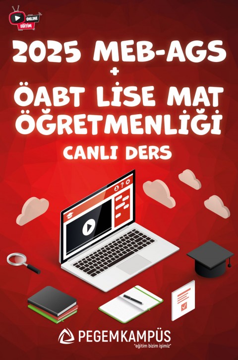 2026 MEB-AGS + ÖABT Lise Matematik Öğretmenliği Canlı Dersler + Ders İzleme Defteri + Soru Bankası