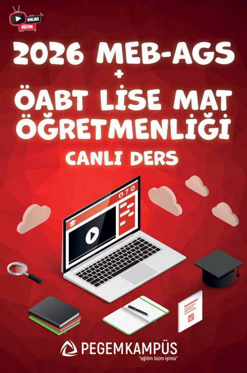 2026 MEB-AGS + ÖABT Lise Matematik Öğretmenliği Canlı Dersler + Ders İzleme Defteri + Soru Bankası