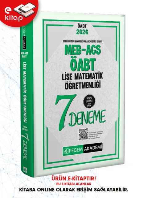 2026 MEB-AGS-ÖABT Lise Matematik Öğretmenliği Tamamı Çözümlü 7 E-Deneme