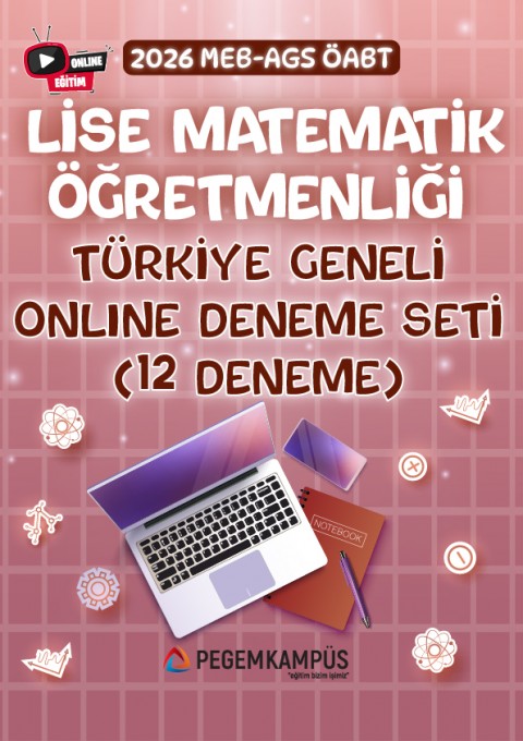 2026 MEB-AGS ÖABT Lise Matematik Öğretmenliği Türkiye Geneli Online Deneme Seti (12 Deneme)