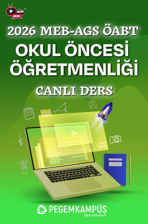 2026 MEB-AGS ÖABT Okul Öncesi Öğretmenliği Canlı Ders + Ders İzleme Defteri + Soru Bankası