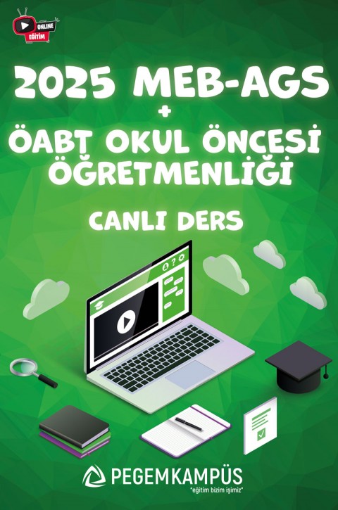 2026 MEB-AGS + ÖABT Okul Öncesi Öğretmenliği Canlı Dersler + Ders İzleme Defteri + Soru Bankası
