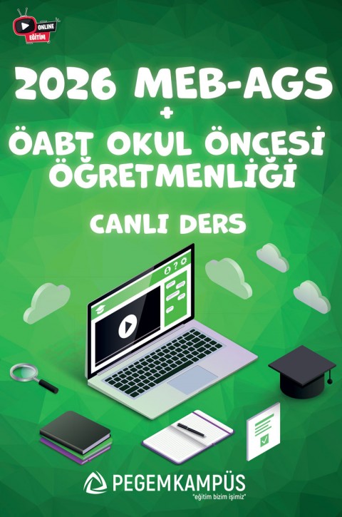 2026 MEB-AGS + ÖABT Okul Öncesi Öğretmenliği Canlı Dersler + Ders İzleme Defteri + Soru Bankası