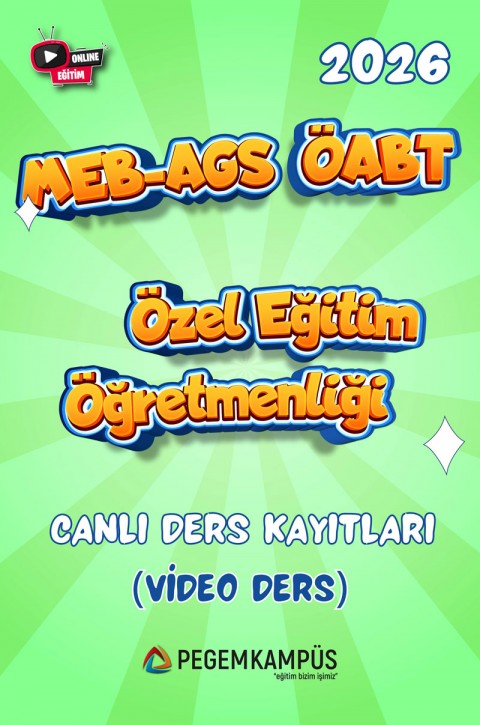 2026 MEB-AGS ÖABT Özel Eğitim Öğretmenliği Canlı Ders Kayıtları (Video Ders)