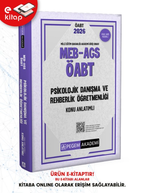 2026 MEB-AGS ÖABT Psikolojik Danışma ve Rehberlik Öğretmenliği Konu Anlatımlı E-Kitap