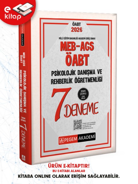 2026 MEB-AGS-ÖABT Psikolojik Danışma ve Rehberlik Öğretmenliği Tamamı Çözümlü 7 E-Deneme