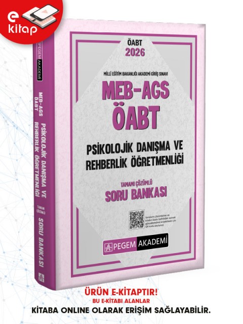 2026 MEB-AGS ÖABT Psikolojik Danışma ve Rehberlik Tamamı Çözümlü E-Soru Bankası