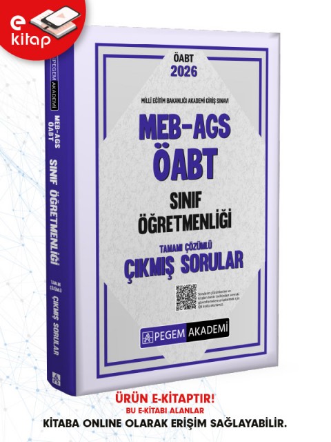 2026 MEB-AGS ÖABT Sınıf Öğretmenliği Tamamı Çözümlü Çıkmış Sorular (e-kitap)