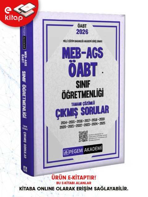 2026 MEB-AGS ÖABT Sınıf Öğretmenliği Tamamı Çözümlü Çıkmış Sorular (e-kitap)
