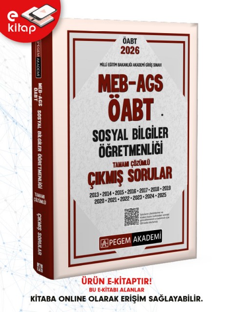 2026 MEB-AGS ÖABT Sosyal Bilgiler Öğretmenliği Tamamı Çözümlü Çıkmış Sorular (e-kitap)