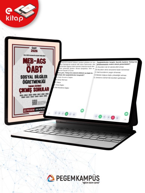 2026 MEB-AGS ÖABT Sosyal Bilgiler Öğretmenliği Tamamı Çözümlü Çıkmış Sorular (e-kitap)