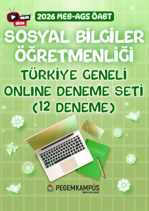 2026 MEB-AGS ÖABT Sosyal Bilgiler Öğretmenliği Türkiye Geneli Online Deneme Seti (12 Deneme)