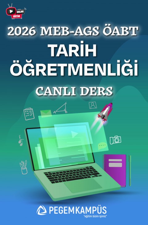 2026 MEB-AGS ÖABT Tarih Öğretmenliği Canlı Ders + Ders İzleme Defteri + Soru Bankası